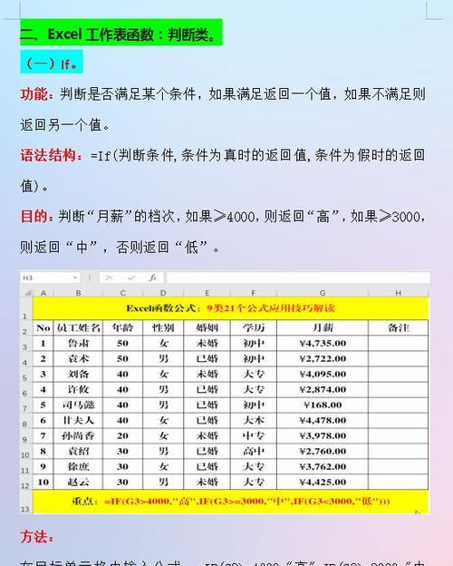 财务常用的Excel函数公式大全（提高财务工作效率的必备技能）