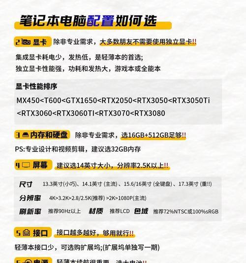 挑选笔记本电脑配置参数时应注意哪些？